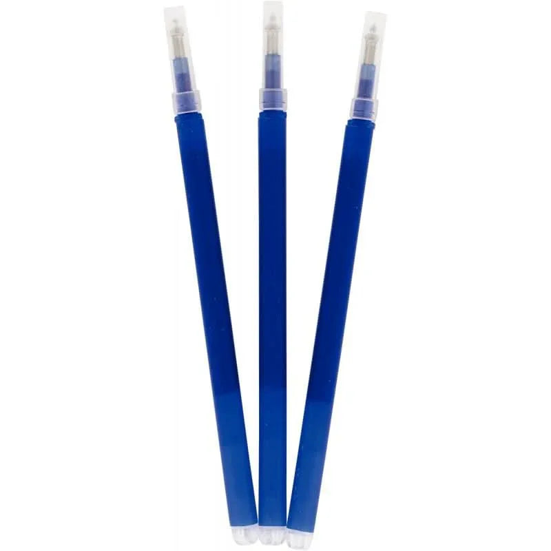 Etui de 3 recharges pour stylo effaçable pointe moyenne bleu - Ma Rentrée Facile