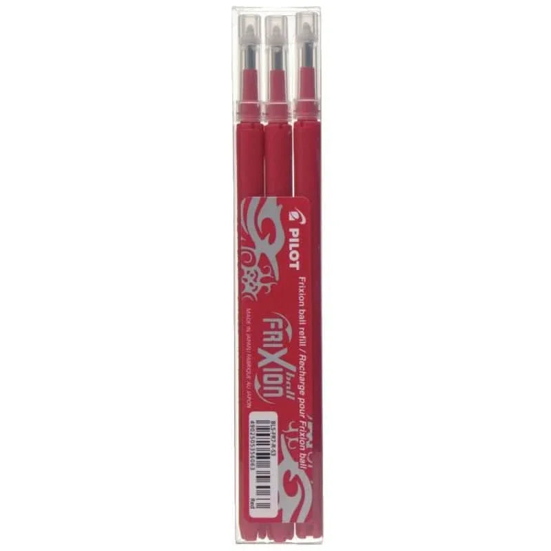 Etui de 3 recharges pour stylo Frixion pointe moyenne rouge - Ma Rentrée Facile