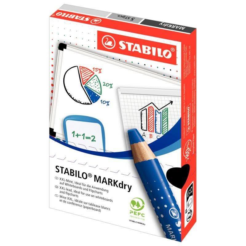 Etui de 4 crayons de couleur Stabilo Markdry + 1 chiffonnette + 1 taille-crayons - Ma Rentrée Facile