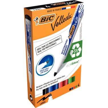 Etui 4 marqueurs effaçables à sec 1701 pointe large assortis - Ma Rentrée Facile