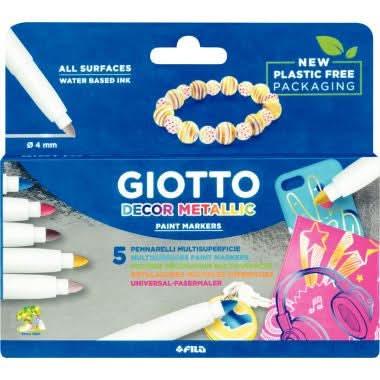 Etui de 5 feutres Giotto Décor Metal - Ma Rentrée Facile