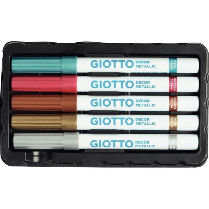 Etui de 5 feutres Giotto Décor Metal - Ma Rentrée Facile
