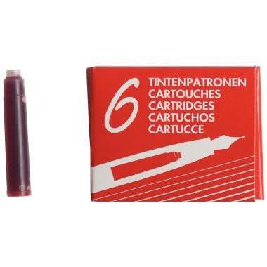 Étui de 6 cartouches internationales rouge - Ma Rentrée Facile