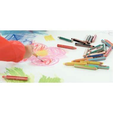 Etui de 6 crayons Woody pastel + 1 taille -crayons - Ma Rentrée Facile