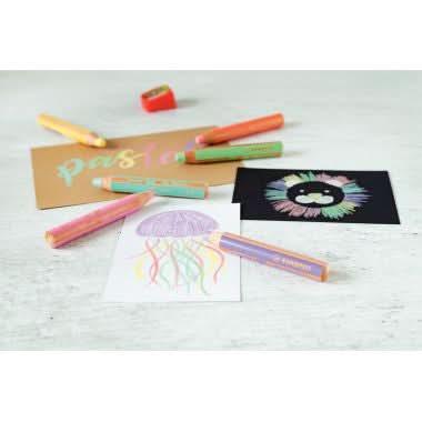 Etui de 6 crayons Woody pastel + 1 taille -crayons - Ma Rentrée Facile