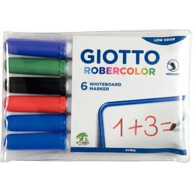 Etui de 6 ffeutres effaçables à sec Giotto pointe moyenne ogive assortis - Ma Rentrée Facile