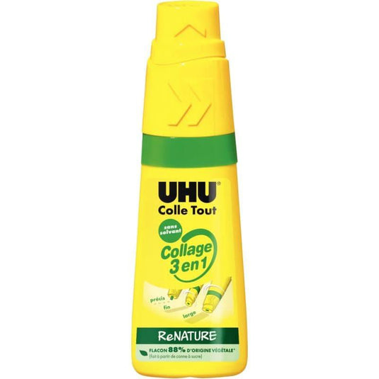 Flacon de 35 ml de colle 3 en 1 UHU Twist & Glue Renature - Ma Rentrée Facile