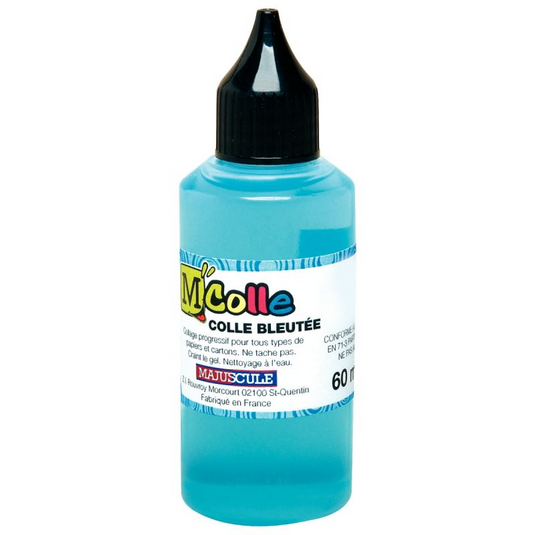 Flacon de 60 ml de colle bleutée M'COLLE
