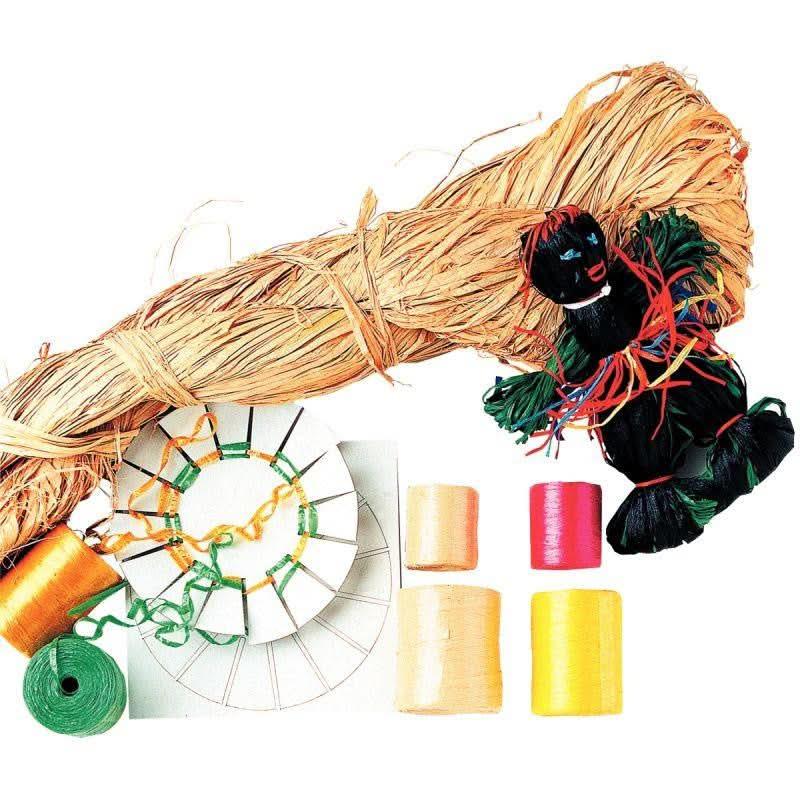 Floche de 1 kg environ de raphia végétal naturel - Ma Rentrée Facile