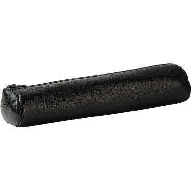 Trousse ronde en cuir noir - Ma Rentrée Facile