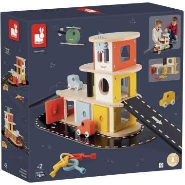 Garage des bolides en bois JANOD - Ma Rentrée Facile