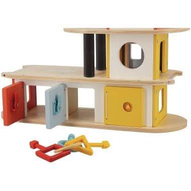 Garage des bolides en bois JANOD - Ma Rentrée Facile