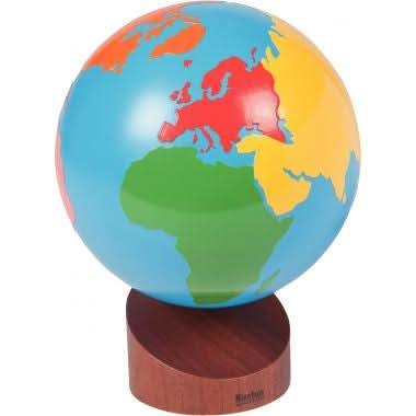 Globe continents en couleurs Montessori - Ma Rentrée Facile