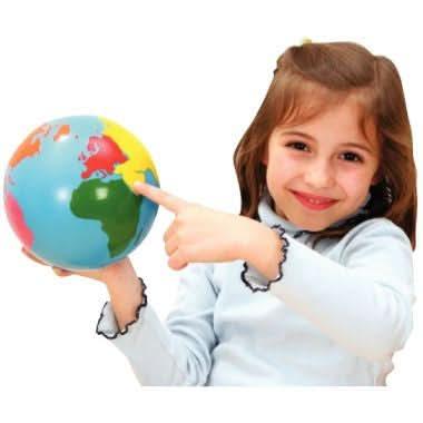 Globe continents en couleurs Montessori - Ma Rentrée Facile