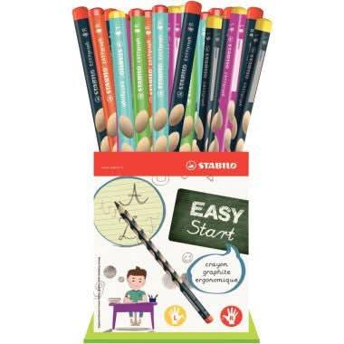 Godet de 36 crayons graphite Easygraph HB : 30 droitiers + 6 gauchers - Ma Rentrée Facile