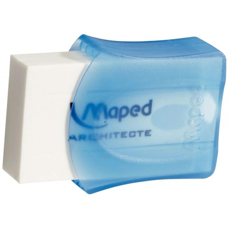 Gomme blanche architecte sous étui rigide - Ma Rentrée Facile