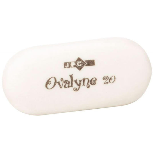 Gomme blanche Ovalyne sous blister - Ma Rentrée Facile