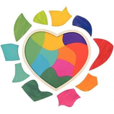 Grand c?ur des couleurs en bois - Ma Rentrée Facile