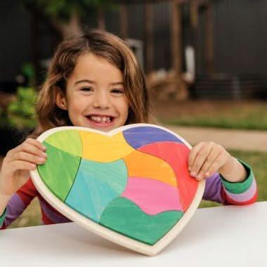 Grand c?ur des couleurs en bois - Ma Rentrée Facile