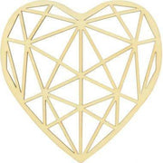 Grand c?ur origami en bois, diamètre 20 cm - Ma Rentrée Facile