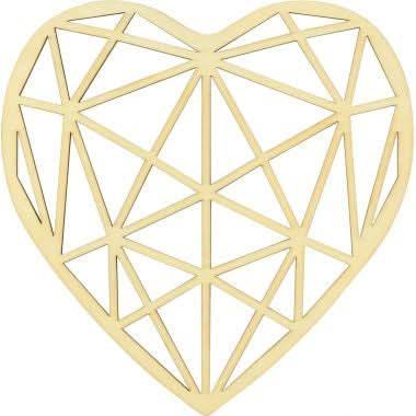 Grand c?ur origami en bois, diamètre 20 cm - Ma Rentrée Facile