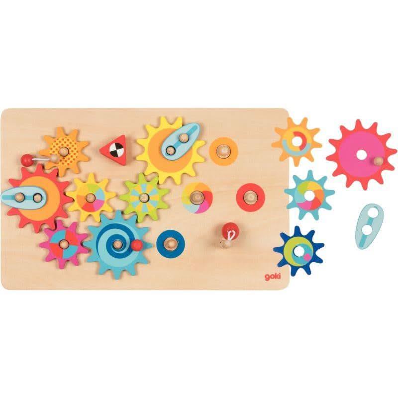 Grand jeu des engrenages en bois - Ma Rentrée Facile