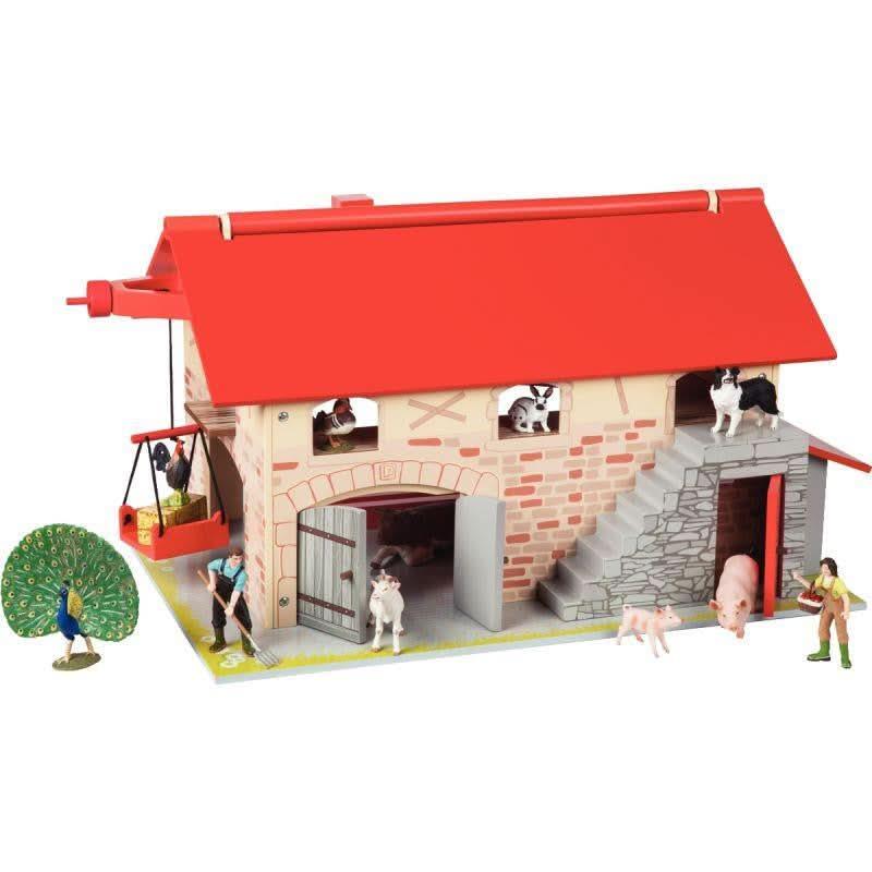 Grande ferme en bois verni et laqué avec toit ouvrant - Ma Rentrée Facile