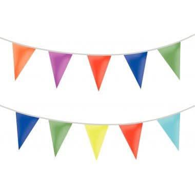 Guirlande de 20 fanions en PVC coloris assortis - Ma Rentrée Facile