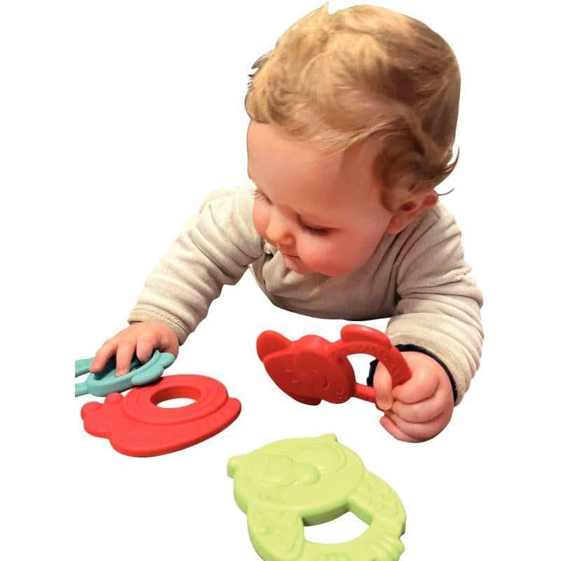 Hochet de dentition en bioplastique CHICCO, l'escargot - Ma Rentrée Facile