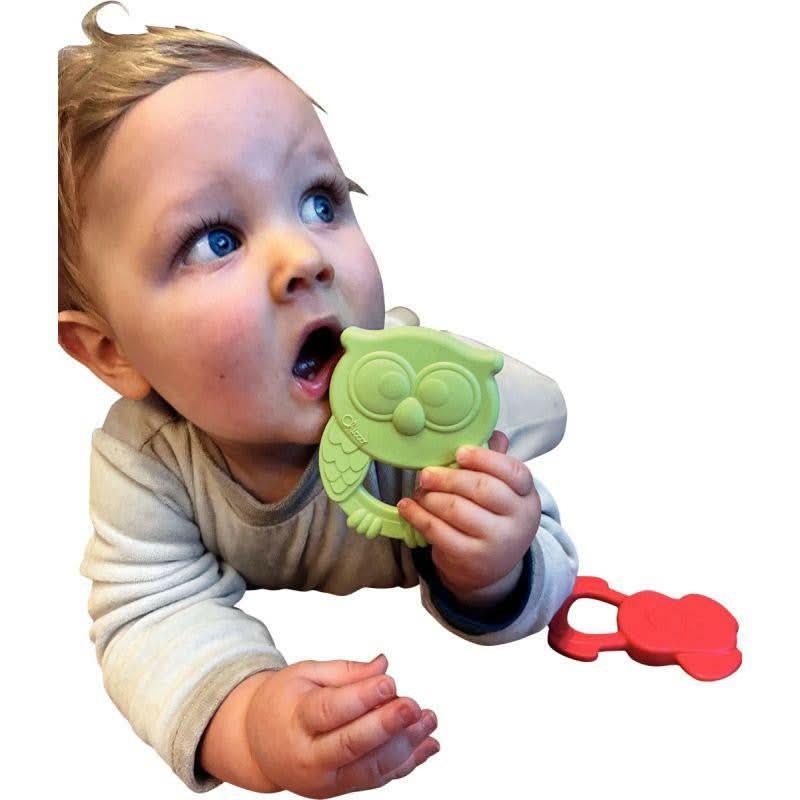 Hochet de dentition en bioplastique CHICCO, le hibou - Ma Rentrée Facile