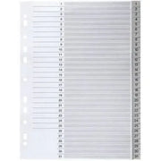 Intercalaires numériques plastique 31 touches A4 gris - Ma Rentrée Facile