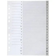 Intercalaires alphabétique plastique 20 touches A4 gris - Ma Rentrée Facile