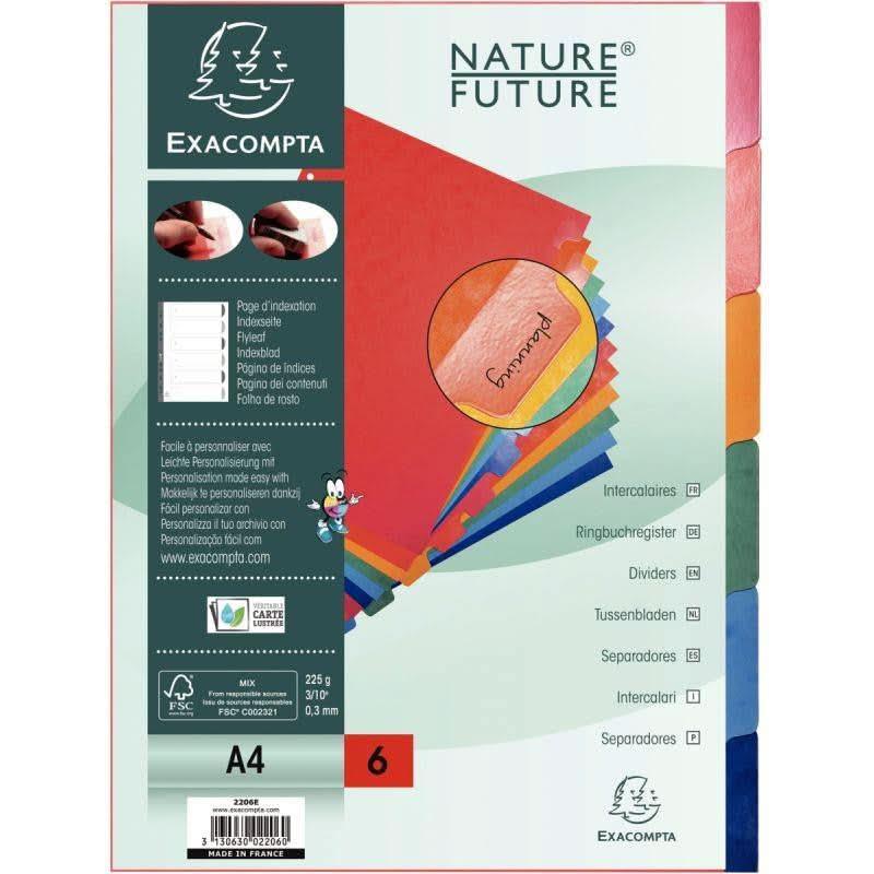 Intercalaires réutilisables 6 touches EXACOMPTA, A4 - Ma Rentrée Facile