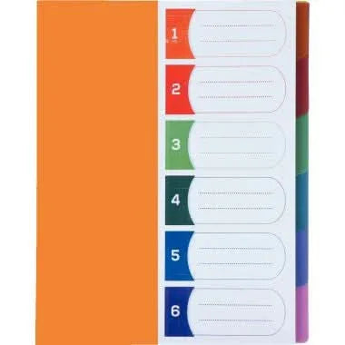 Intercalaires plastique 6 touches A4+ COLOR FRESH - Ma Rentrée Facile