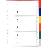 Intercalaires plastique 6 touches A4 - Ma Rentrée Facile