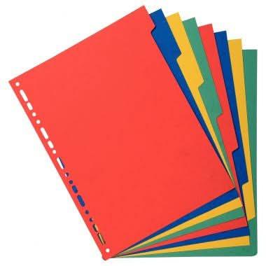Intercalaires 8 touches EXACOMPTA A4 en carte lustrée 220g - Ma Rentrée Facile