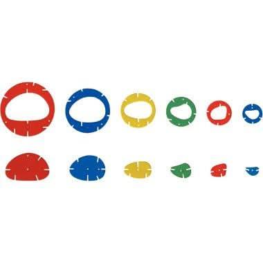 Jeu de construction les galets arc-en-ciel, 96 pièces - Ma Rentrée Facile