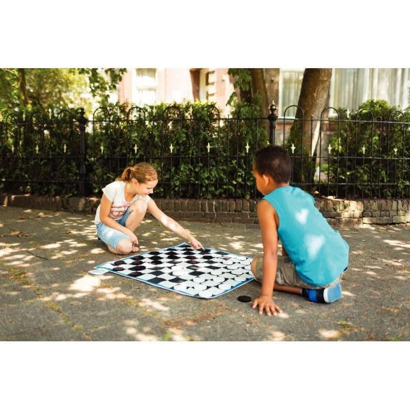 Jeu de dames XXL en bois - Ma Rentrée Facile