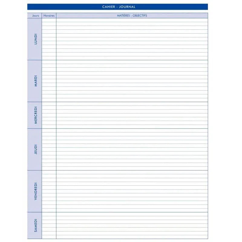 Journal de classe, 24x32, 84 pages - Ma Rentrée Facile