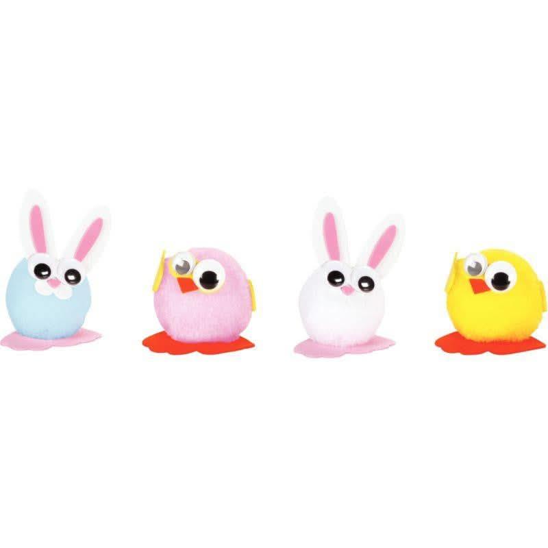 Kit 24 animaux pompons Paques - Ma Rentrée Facile