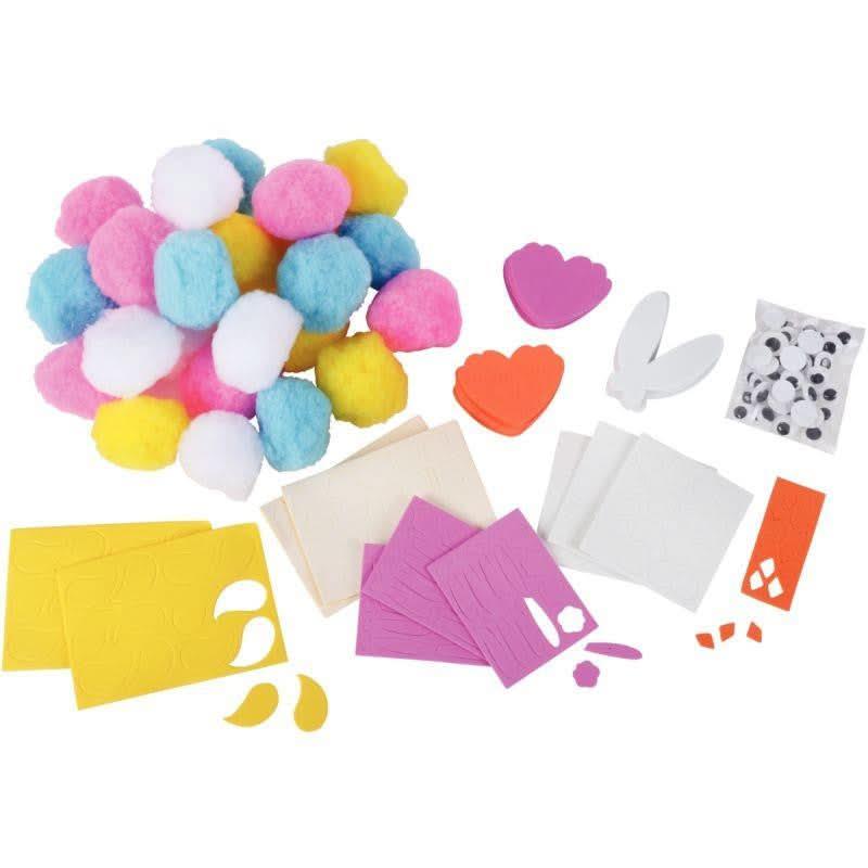 Kit 24 animaux pompons Paques - Ma Rentrée Facile