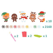 Kit de 10 stickers Noël à diamanter - Ma Rentrée Facile
