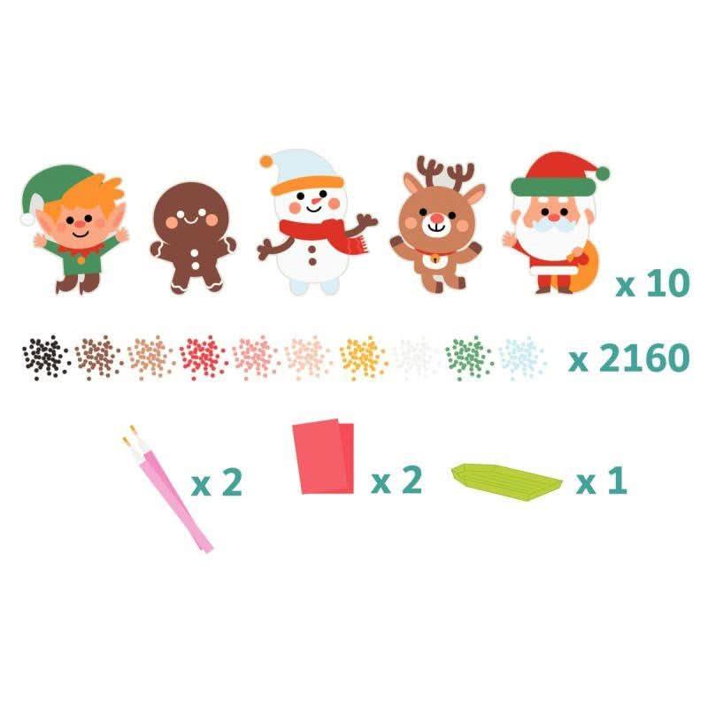 Kit de 10 stickers Noël à diamanter - Ma Rentrée Facile