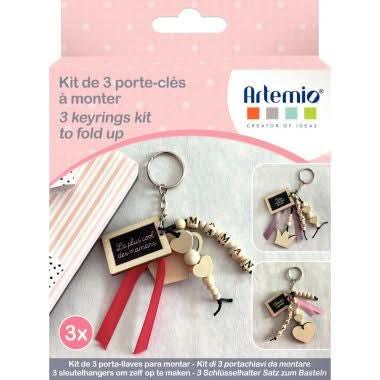 Kit de 3 porte-clés en bois pour Maman - Ma Rentrée Facile