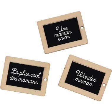 Kit de 3 porte-clés en bois pour Maman - Ma Rentrée Facile