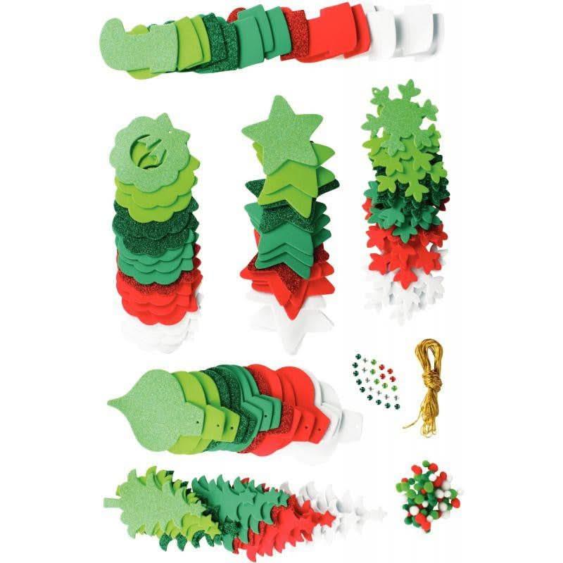 Kit de 532 pièces de décorations de Noël en mousse de caoutchouc - Ma Rentrée Facile