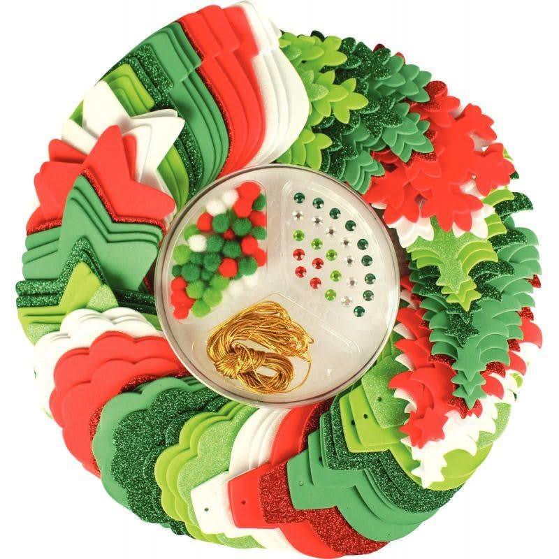 Kit de 532 pièces de décorations de Noël en mousse de caoutchouc - Ma Rentrée Facile