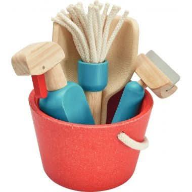 Kit de nettoyage en bois, 5 pièces, PLAN TOYS - Ma Rentrée Facile