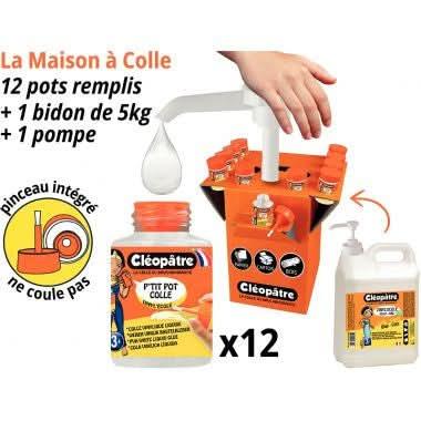 La maison à colle Vinyl'Ecole 5kg + 12 pots de 50g, Cléopâtre - Ma Rentrée Facile
