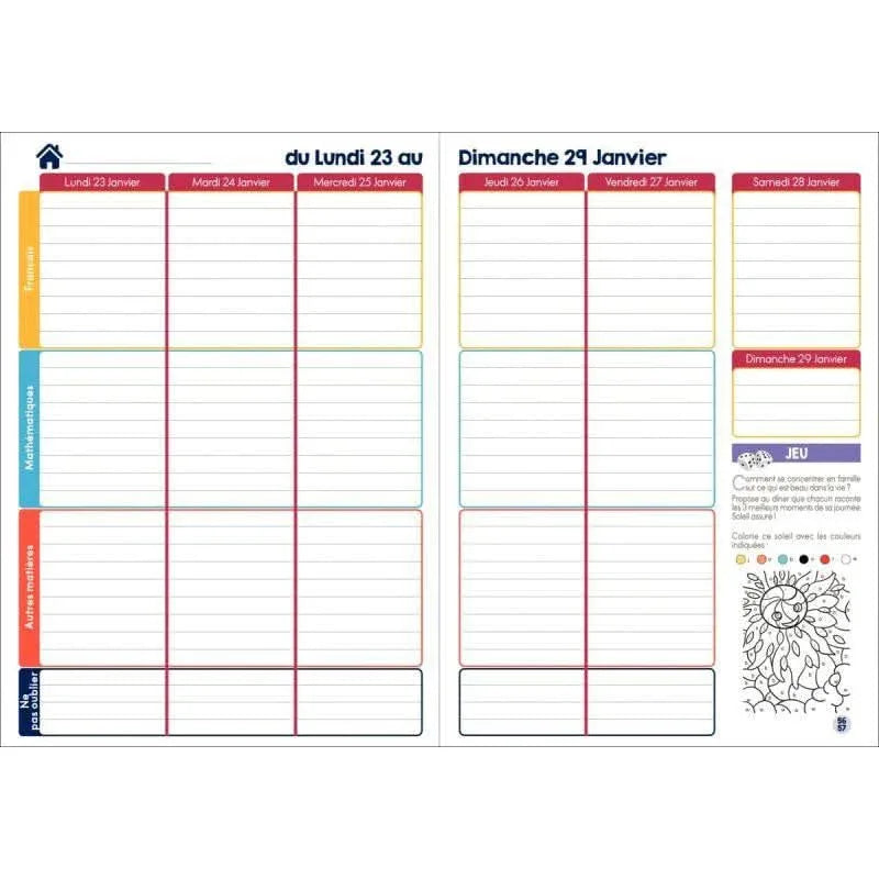 L'agenda malin 21x29,7cm - Ma Rentrée Facile